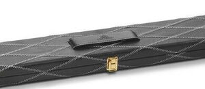 Lederkoffer Schwarz mit weißen Nähten