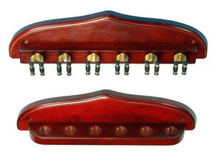 Wand Queue Halter CLUB Messing