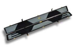 Lederkoffer Schwarz offen ganz